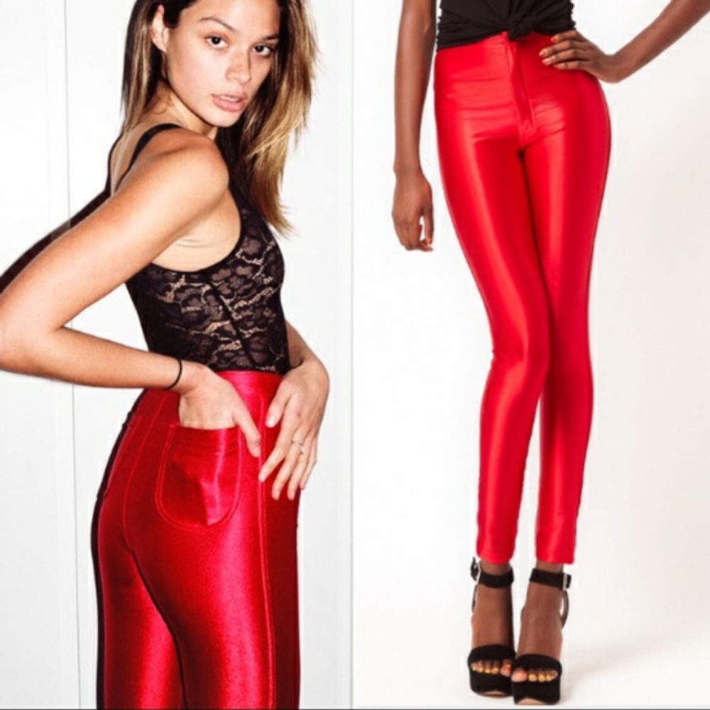American Apparel Disco Pant Shiny Red